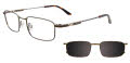 Easytwist N Clip CT282 with Magnetic Clip On Lens Grey & Khaki (010) Eyeglasses - Color Image