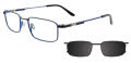 Easytwist N Clip CT282 with Magnetic Clip On Lens Black & Blue (090) Eyeglasses - Color Image
