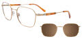 Easytwist N Clip CT283 with Magnetic Clip On Lens Gold (10) Eyeglasses - Color Image