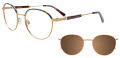 Easytwist N Clip CT284 with Magnetic Clip On Lens Gold & Tortoise (10) Eyeglasses - Color Image