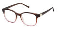 Elle EL 13578 Brown Eyeglasses - Color Image
