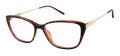 Elle EL 13524 Havana Eyeglasses - Color Image