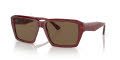 Emporio Armani EA4186 Shiny Transparent Red / Dark Brown Lens (507573) Sunglasses - Color Image