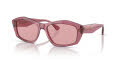 Emporio Armani EA4187F Shiny Transparent Pink/Light Violet (554484) Sunglasses - Color Image