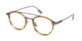 Ermenegildo Zegna EZ5315-D Light Brown/Striped / Shiny Satin Light Bronze (047) Eyeglasses - Color Image