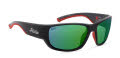 Hobie Bluefin Float Hank Cherry Satin Black / Red Rubber Frame / Copper / Sea Green Mirror Polarized Nylon Lens (BLUEFIN-B016226) Sunglasses - Color Image