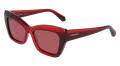 Salvatore Ferragamo SF2065S Transparent Red/Dark Red (613) Sunglasses - Color Image