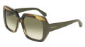 Salvatore Ferragamo SF2081S Striped Khaki/Green (322) Sunglasses - Color Image