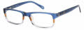 Fossil Archer Stripe Blue Grey (3HH) Eyeglasses - Color Image