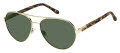 Fossil Fos 3101/S Light Gold / Green (03YG/QT) Sunglasses - Color Image