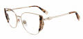Furla VFU771W Shiny Brown Beige Havana (07UX) Eyeglasses - Color Image