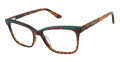 GX by Gwen Stefani GX052 Brown Horn / Green (BRN) Eyeglasses - Color Image