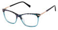 GX by Gwen Stefani GX118 Teal Leopard (TEA) Eyeglasses - Color Image