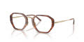 Giorgio Armani AR7282 Striped Brown (6162) Eyeglasses - Color Image