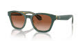 Giorgio Armani AR8207 Top-Green-Olive-Transparent/Gradient-Brown(608613) Sunglasses - Color Image