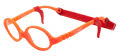 Gizmo Rubber GZ 1009 Neon Orange Eyeglasses - Color Image