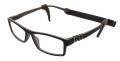 Gizmo Rubber GZ 2001 Dark Brown Eyeglasses - Color Image