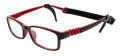 Gizmo Rubber GZ 2005 Black/Red Eyeglasses - Color Image