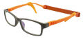 Gizmo Rubber GZ 2005 Brown/Orange Eyeglasses - Color Image