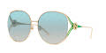 Gucci GG0225S Gold / Green (006) Sunglasses - Color Image