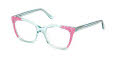 Guess Kids GU50268 Shiny Turquoise (089) Eyeglasses - Color Image