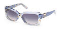 Guess GM00018 Shiny Blue / Shiny Blue Lens (92W) Sunglasses - Color Image