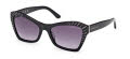 Guess GM00020 Shiny Black / Shiny Black Lens (01B) Sunglasses - Color Image