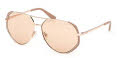 Guess GU00219 Matte Beige / Shiny Rose Gold Lens (58E) Sunglasses - Color Image