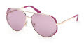 Guess GU00219 Matte Violet / Shiny Rose Gold Lens (82Y) Sunglasses - Color Image