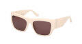 Guess GU00252 Shiny Ivory / Shiny Ivory (25Y) Sunglasses - Color Image