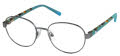 Hello Kitty HK 333 Matte Blue/Pattern (2) Eyeglasses - Color Image