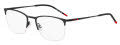 HUGO Hg 1291 Black Red (OIT) Eyeglasses - Color Image