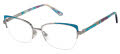Jimmy Crystal New York Lucia Blue Aqua Eyeglasses - Color Image