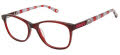 Jimmy Crystal New York Puglia Burgundy Eyeglasses - Color Image