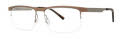 Jhane Barnes Irregular Bronze Eyeglasses - Color Image