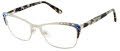 Jimmy Crystal New York Lagos Silver Eyeglasses - Color Image