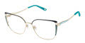 Jimmy Crystal New York Boca Green Eyeglasses - Color Image