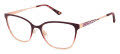 Jimmy Crystal New York Canary Burgundy Eyeglasses - Color Image