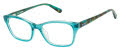 Juicy Couture Ju 938 Transparent Teal Tea (0ZI9) Eyeglasses - Color Image