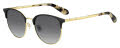 Kate Spade Delacey/F/S Black Gold / dark gray gradient (02M2/9O) Sunglasses - Color Image