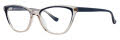 Kensie Prismatic Navy Linen Eyeglasses - Color Image