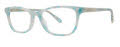 Lilly Pulitzer Girls Pepper Teal Clouds Eyeglasses - Color Image