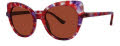 Kensie Glam Girl Red Marble Sunglasses - Color Image