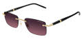 Mont Blanc MB0344S Gold / Purple Lens (009) Sunglasses - Color Image