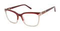 L.A.M.B. LA084 Burgundy / Rose Gold (BUR) Eyeglasses - Color Image
