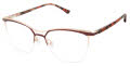 L.A.M.B. LA102 Burgundy/ Rose Gold (BUR) Eyeglasses - Color Image