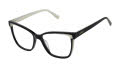 L.A.M.B. LA146 Black / Bone (BLK) Eyeglasses - Color Image