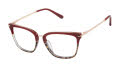 L.A.M.B. LA148 Burgundy / Leopard (BUR) Eyeglasses - Color Image