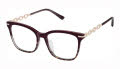L.A.M.B. LAUF151 Burgundy / Leopard (BUR) Eyeglasses - Color Image