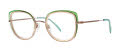 Lafont Piano Green & Pink (7738) Eyeglasses - Color Image